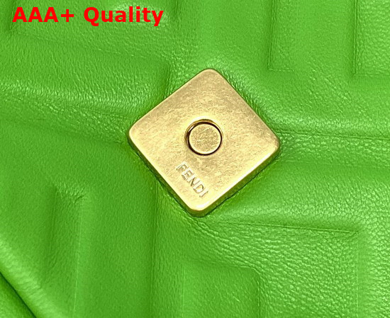 Fendi Large Baguette Bag in Green Soft Nappa Leather Replica