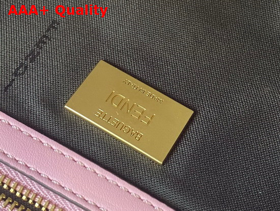 Fendi Large Baguette Bag in Pink Velvet Replica