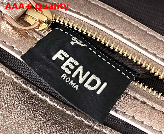 Fendi Large Baguette Bag in Rose Gold Soft Nappa Leather Replica