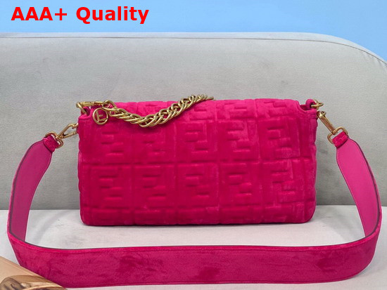 Fendi Large Baguette Bag in Rose Velvet Replica