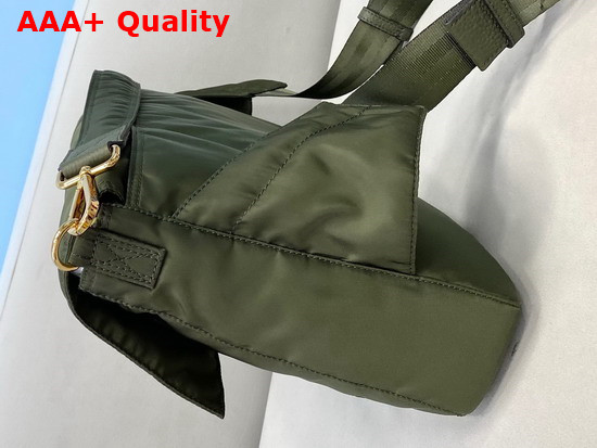 Fendi Large Baguette Messenger Bag in Green Nylon Replica