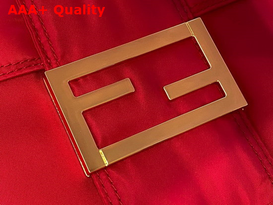 Fendi Large Baguette Messenger Bag in Red Nylon Replica