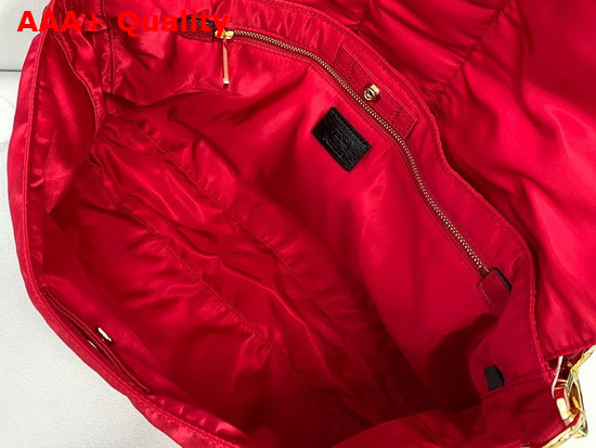 Fendi Large Baguette Messenger Bag in Red Nylon Replica