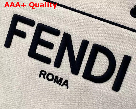 Fendi Large Fendi Roma Shopper Undyed Canvas Shopper Bag Replica