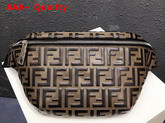 Fendi Leather Belt Bag with Raised Black FF Pattern Replica