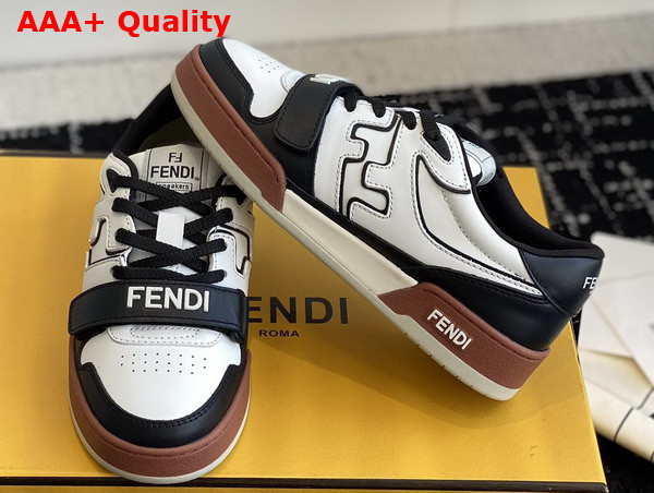 Fendi Match Black Leather Low Tops Replica