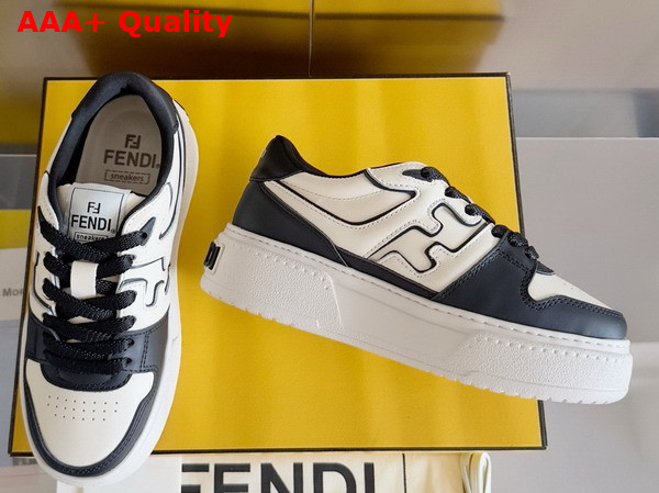 Fendi Match Black Leather Platform Low Tops Replica