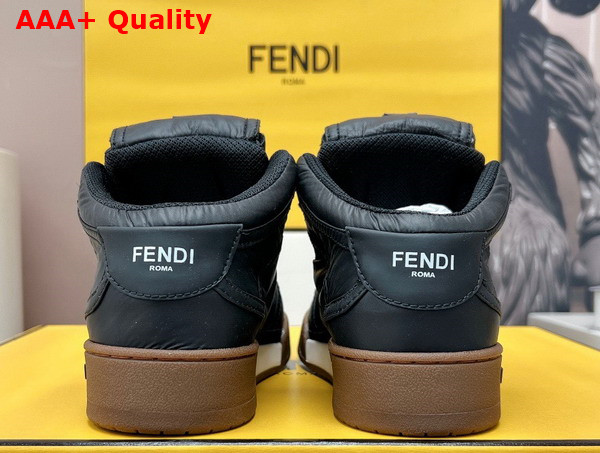 Fendi Match Black Nylon High Tops Replica