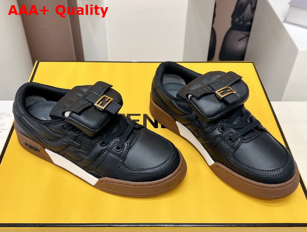 Fendi Match Black Nylon Low Tops Replica