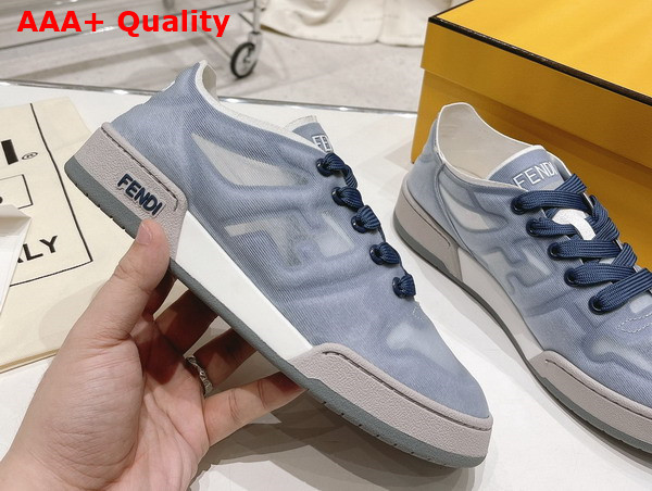 Fendi Match Blue Mesh Low Tops Replica