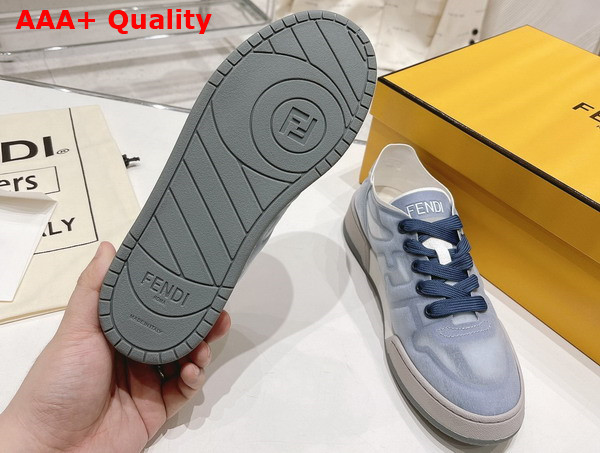 Fendi Match Blue Mesh Low Tops Replica