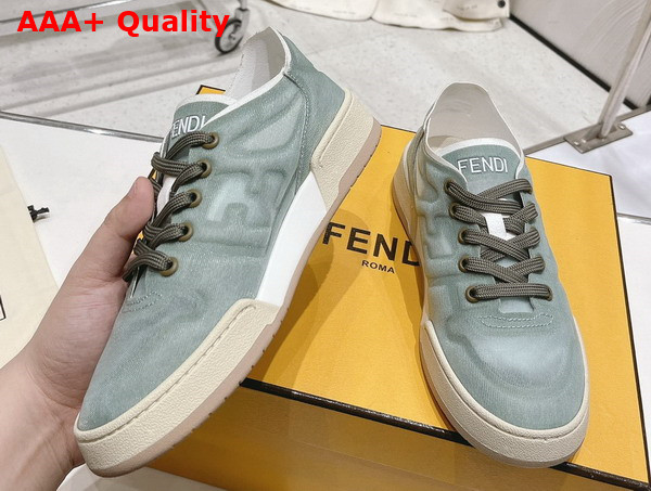 Fendi Match Green Mesh Low Tops Replica