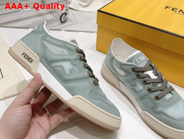 Fendi Match Green Mesh Low Tops Replica