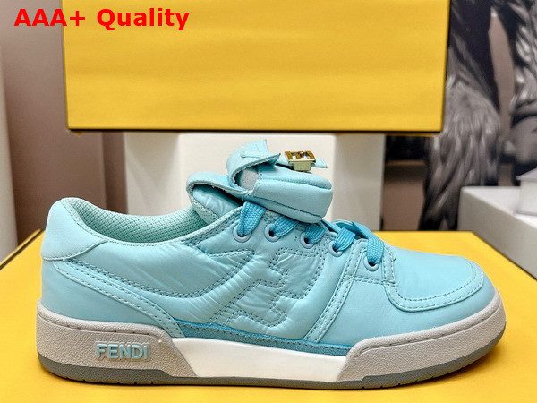 Fendi Match Light Blue Nylon Low Tops Replica