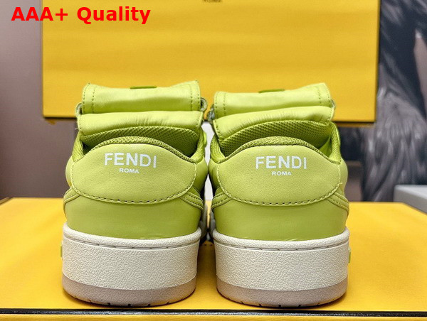 Fendi Match Neon Yellow Nylon Low Tops Replica