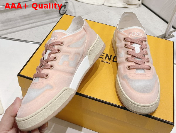 Fendi Match Pink Mesh Low Tops Replica