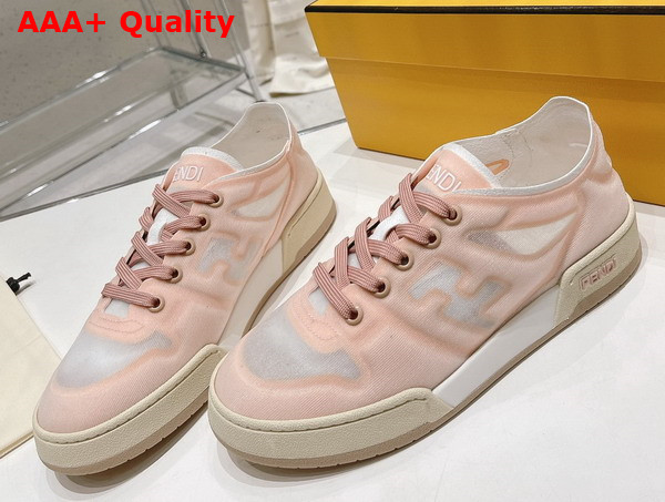 Fendi Match Pink Mesh Low Tops Replica