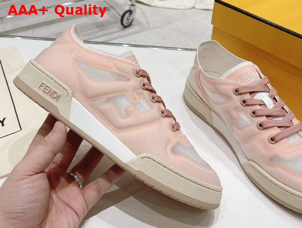 Fendi Match Pink Mesh Low Tops Replica