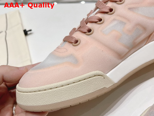 Fendi Match Pink Mesh Low Tops Replica