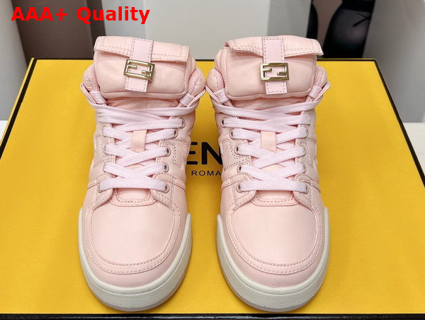 Fendi Match Pink Nylon High Tops Replica