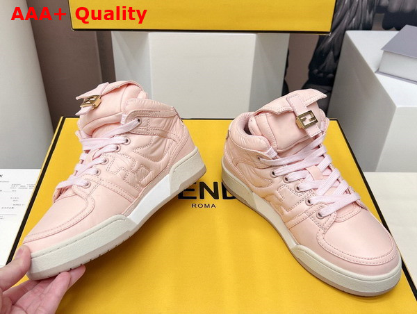 Fendi Match Pink Nylon High Tops Replica