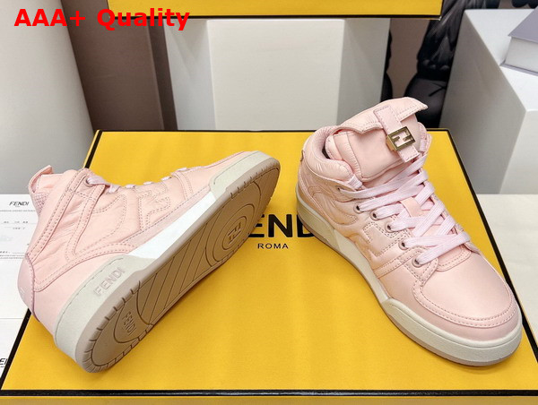 Fendi Match Pink Nylon High Tops Replica