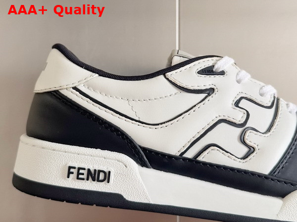 Fendi Match Sneakers in Black and White Leather Replica