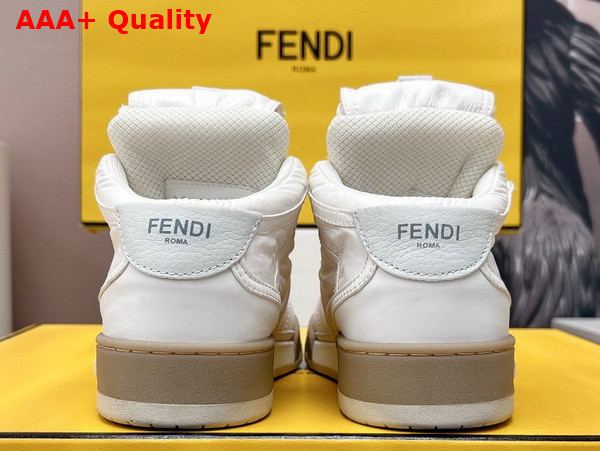 Fendi Match White Nylon High Tops Replica