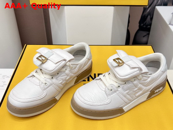 Fendi Match White Nylon Low Tops Replica