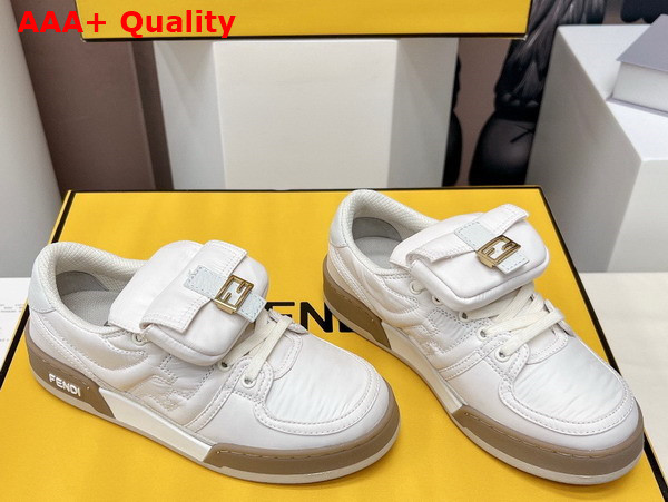 Fendi Match White Nylon Low Tops Replica