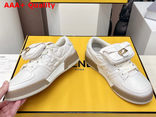 Fendi Match White Nylon Low Tops Replica