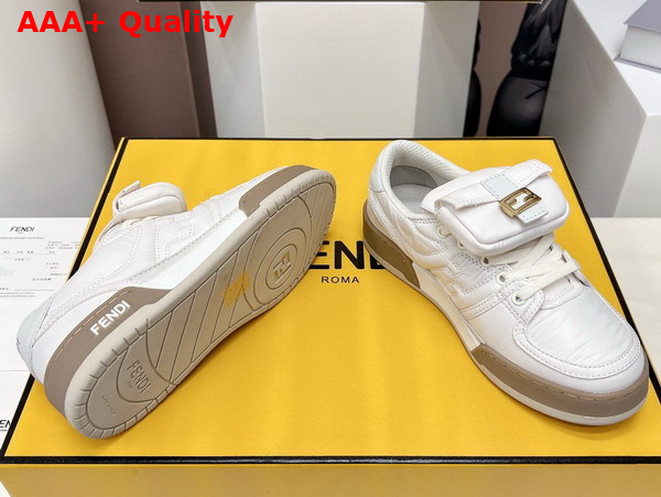 Fendi Match White Nylon Low Tops Replica