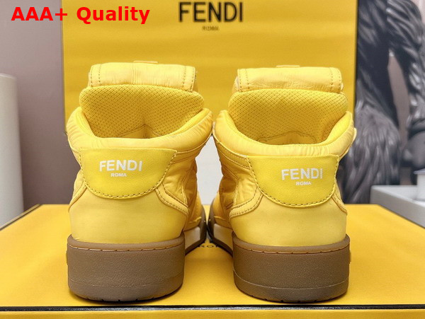 Fendi Match Yellow Nylon High Tops Replica