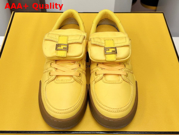 Fendi Match Yellow Nylon Low Tops Replica