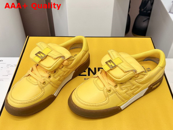 Fendi Match Yellow Nylon Low Tops Replica