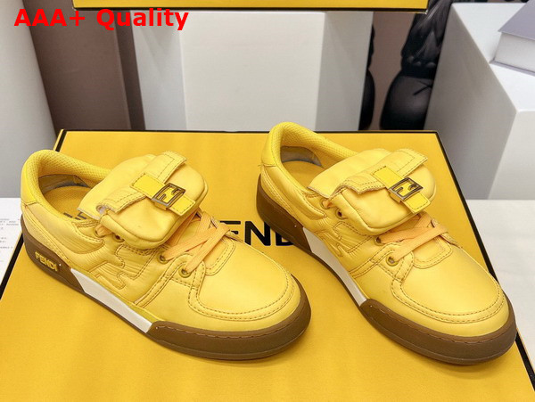 Fendi Match Yellow Nylon Low Tops Replica