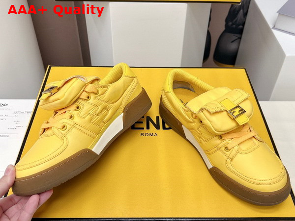 Fendi Match Yellow Nylon Low Tops Replica