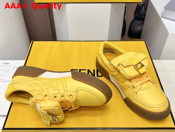 Fendi Match Yellow Nylon Low Tops Replica