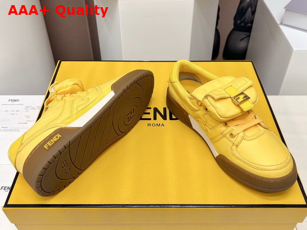 Fendi Match Yellow Nylon Low Tops Replica