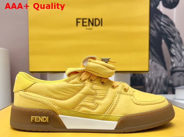 Fendi Match Yellow Nylon Low Tops Replica