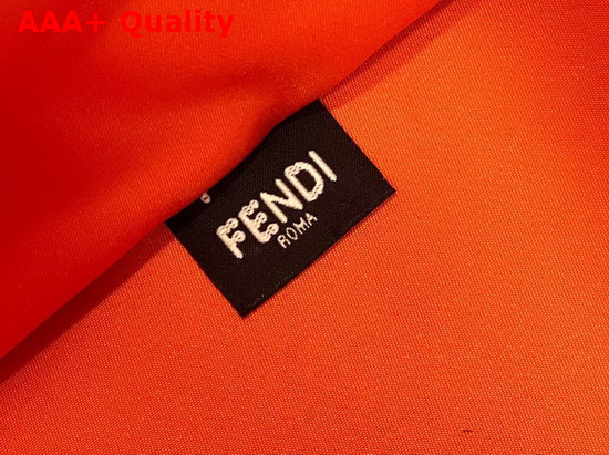 Fendi Medium Sunshine Shopper Bag Made of Red Technical Mesh with 3D Texture FF Motif and Stiff Tortoiseshell Effect Plexiglass Handles Replica