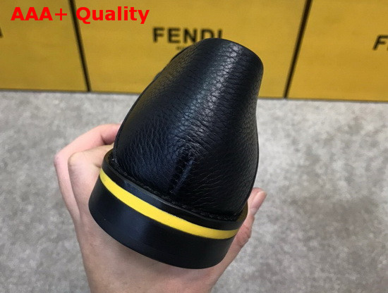 Fendi Men Loafers in Black Calfskin with Stretch FENDI Band at the Ankle Replica