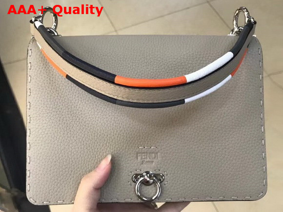 Fendi Messenger Beige Leather Bag Replica