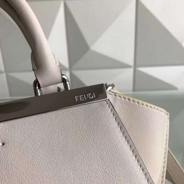 Fendi Mini 3Jours Powder Grey Calfskin For Sale