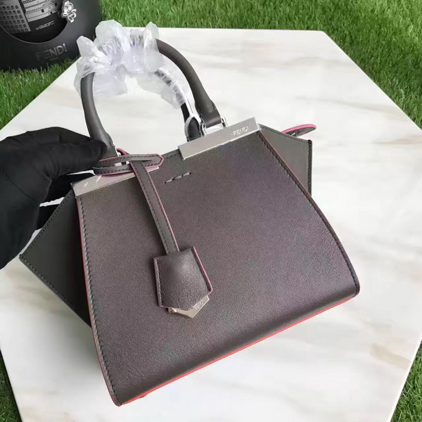 Fendi Mini 3Jours in Dark Grey Calfskin For Sale