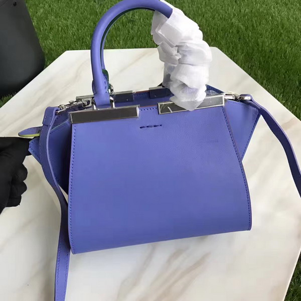 Fendi Mini 3Jours in Light Blue Calfskin For Sale