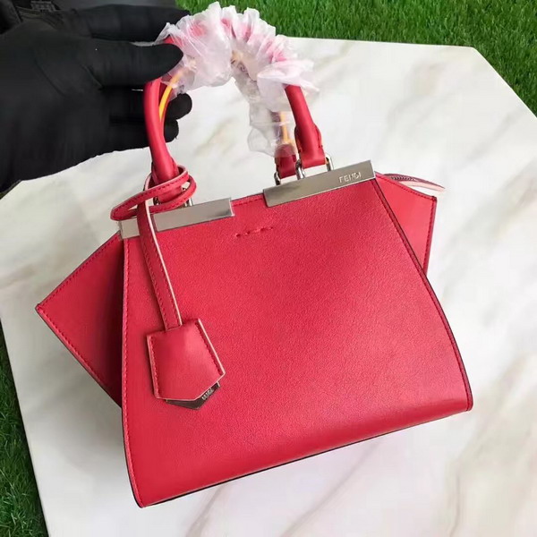 Fendi Mini 3Jours in Red Calfskin For Sale