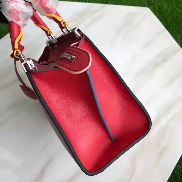 Fendi Mini 3Jours in Red Calfskin For Sale