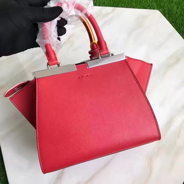 Fendi Mini 3Jours in Red Calfskin For Sale