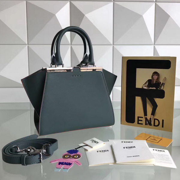 Fendi Mini 3Jours in Sea Green Calfskin For Sale